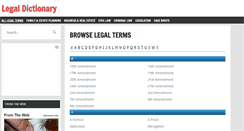 Desktop Screenshot of legaldictionary.net